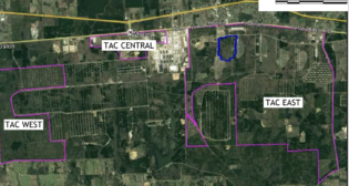 The new Brazos industrial development site is on the TexAmericas Center East Campus in Hooks, Tex., which is two hours east of Dallas and two hours southwest of Little Rock. (TexAmericas Center Map)