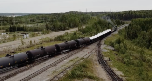 The 627-mile HBRY that connects with CN in The Pas, running north through Manitoba to the Hudson Bay at the Port of Churchill. (Screen Grab from a Arctic Gateway Group Video)