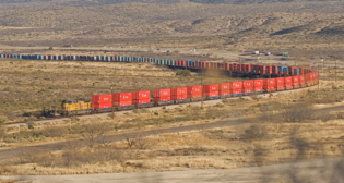 “While rail bridge closures at Eagle Pass and El Paso affect approximately 45% of UP’s cross-border business, we expect the impact on overall volumes to be minimal due to quick resolution of activity,” TD Cowen analysts report. (Union Pacific Photograph)
