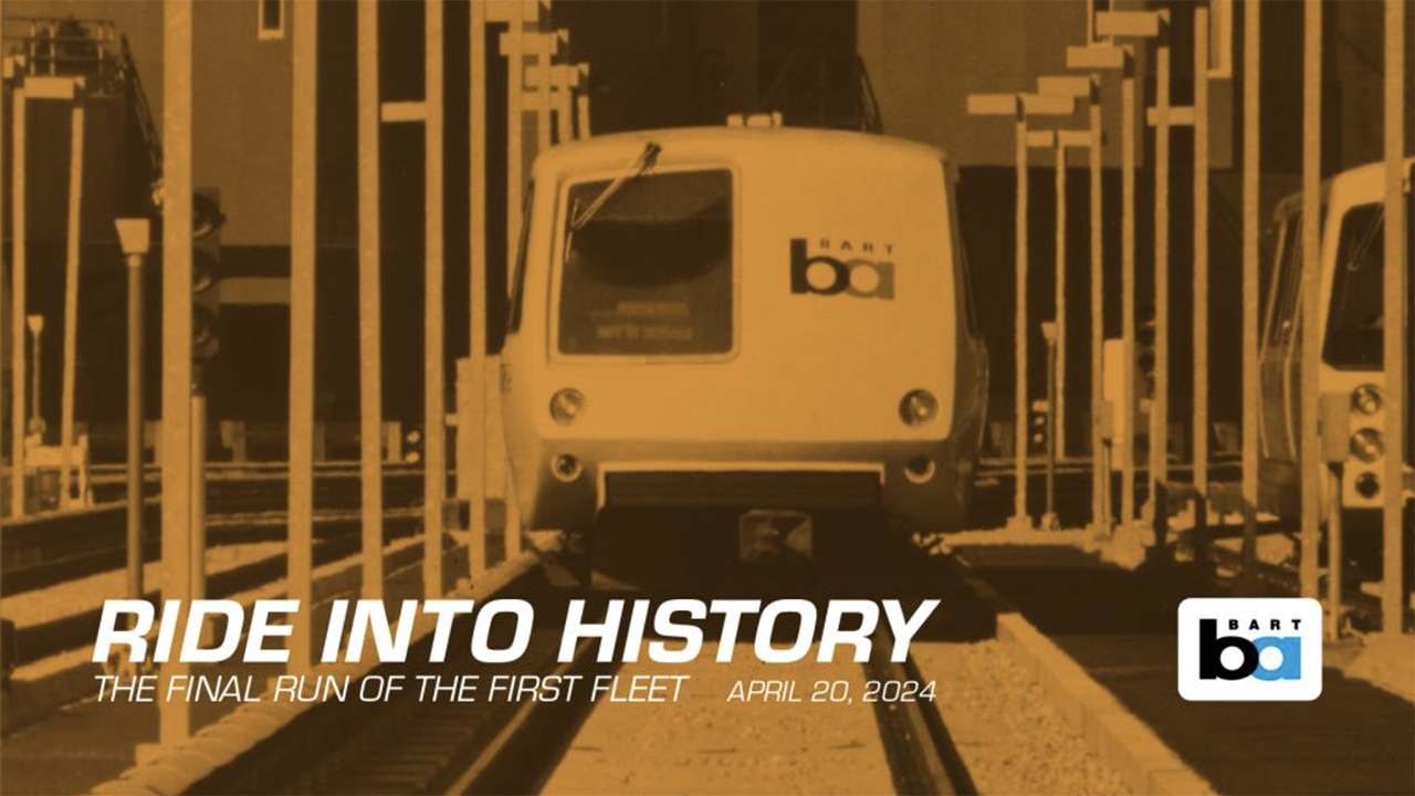 BART on April 20 will hold a retirement ceremony and final dispatch of its legacy trains that have been in service for more than half a century. The event, “Riding into History: Final Run of the First Fleet,” will take place at Oakland’s MacArthur Station.