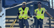 “Congratulations to Conductor Thara Hall and Engineer Courtney Thompson for making history as the first Black female crew in Columbia, South Carolina!” NS reported via social media on March 26. (Photograph Courtesy of NS)
