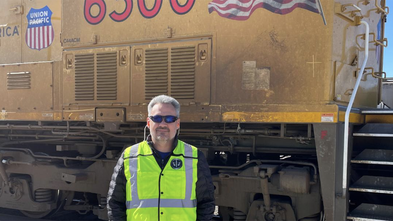 Pictured: Terry Hanken, UP Senior Manager-Train Operations in Pratt, Kans. (Union Pacific Photograph)