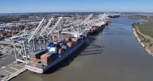 The Port of Savannah moved more than 3 million tons of cargo in March, while handling 154 vessels between Garden City and Ocean terminals, according to GPA. (Photograph Courtesy of GPA)