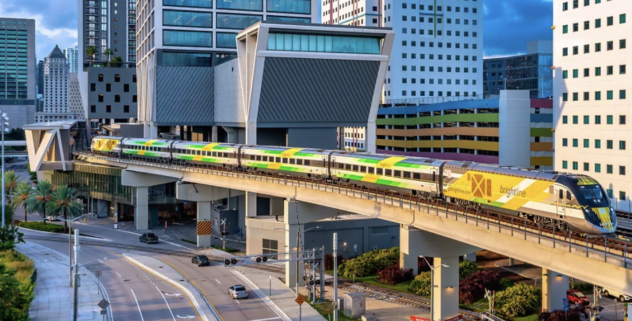 Brightline covers 235 miles between Miami and Orlando. It launched the first phase of its South Florida operations in 2018, connecting Miami, Fort Lauderdale and West Palm Beach. Stations in Boca Raton and Aventura opened in 2022. Construction of its 170-mile, $6 billion phase two extension from West Palm Beach to Orlando began in 2019 and service launched in September 2023. (Brightline Photograph)