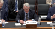 NJ Transit President and CEO Kevin Corbett (on behalf of the Northeast Corridor Commission) testifies before the Subcommittee on Railroads, Pipelines, and Hazardous Materials. on April 17. (Screenshot Courtesy of the T&I House Committee)