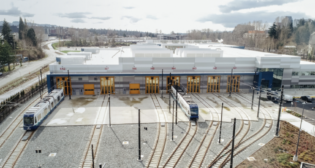 The Operations and Maintenance Facility (East) is a LEED Gold certified facility. (Caption and Photograph Courtesy of Sound Transit)
