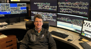 Union Pacific’s Shawn Harrison, train dispatcher, has earned 20 consecutive annual safety awards. He is one of 14 railroaders who’s achieved this honor. (Caption and Photograph Courtesy of UP)