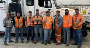The BNSF Ottumwa, Iowa, maintenance-of-way team recently achieved nine years injury-free. (BNSF Photograph)